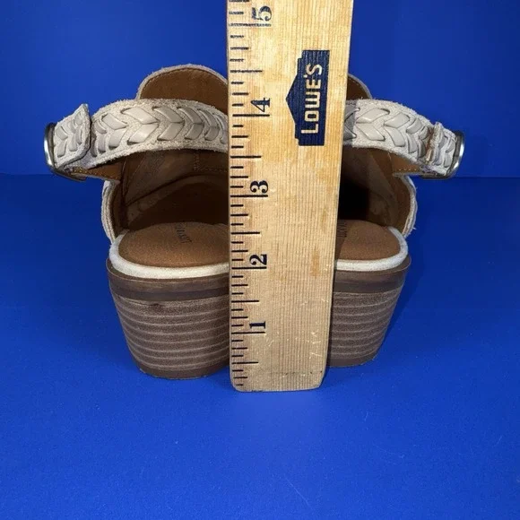 Lucky Brand Feyn Clog Women's 8.5 Open Back Suede Slip On Heels Wedge - Picture 5 of 8